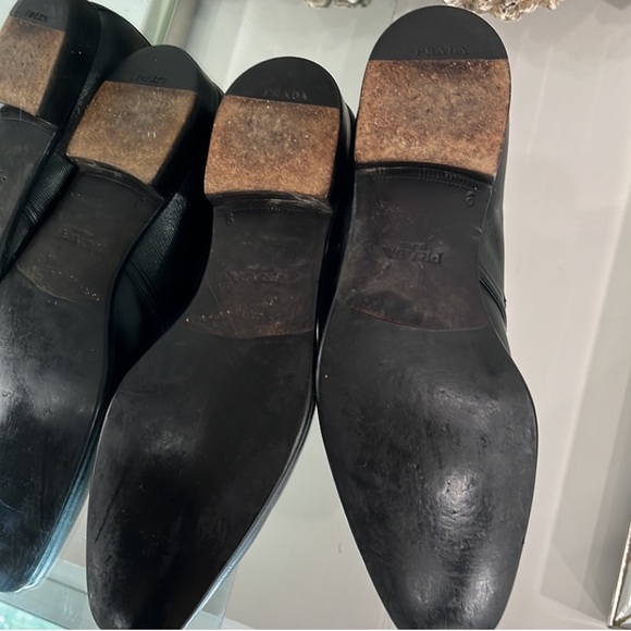 PRADA Men’s Saffiano Leather Monk Strap Loafers Black Size 9 - Picture 9 of 16